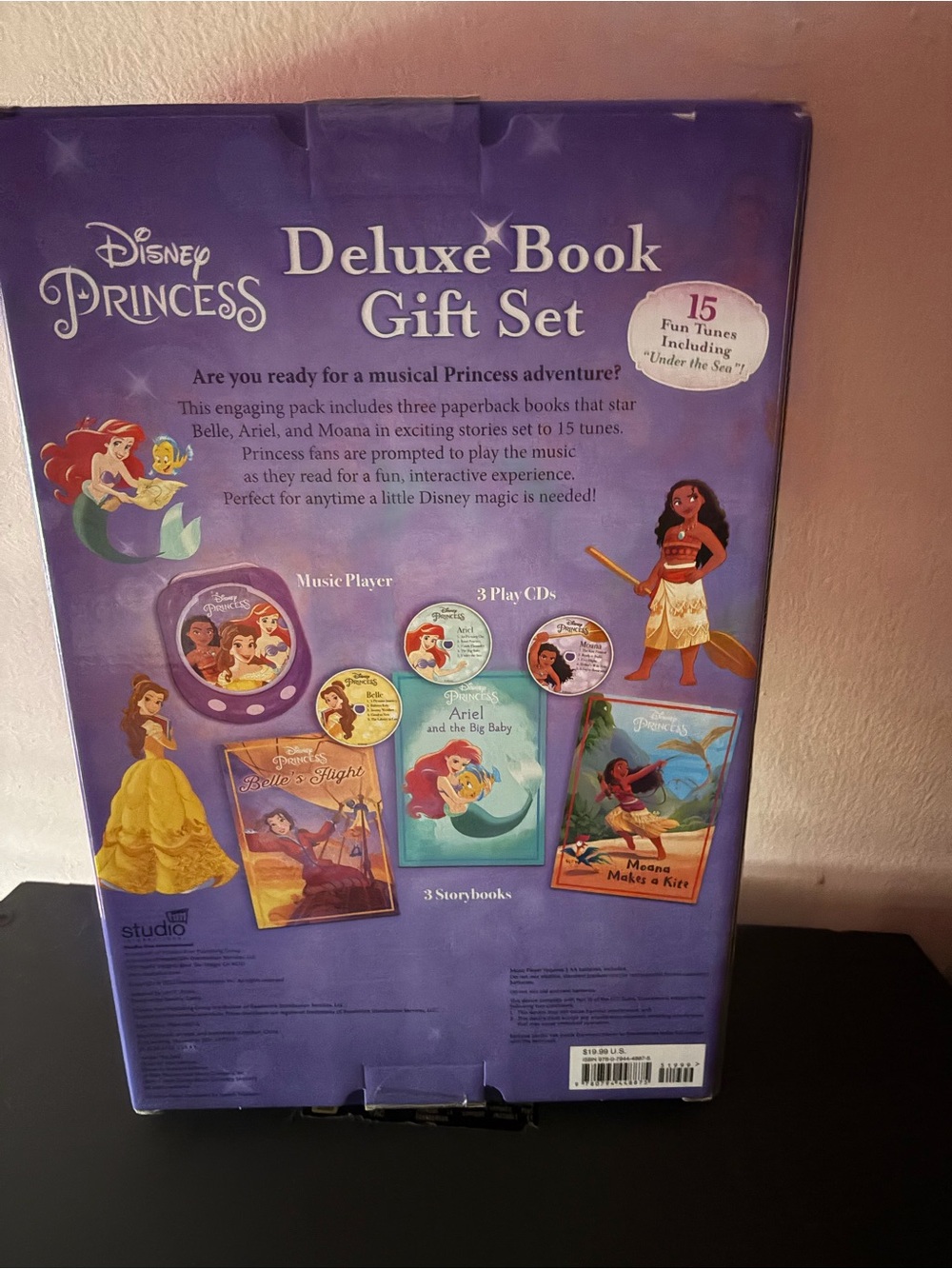 Disney Princess Book & Music Gift Set - Purple - Picture 2 of 2